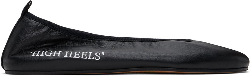Vaatteet Off-White Off-White 'High Heel' Ballerina Flats Musta | OWIK003C99LEA0021001
