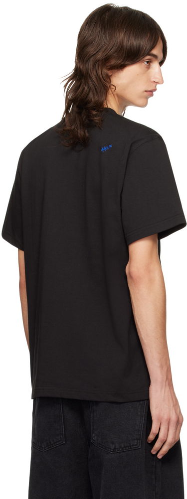 T-paita ADER ERROR Flocked Logo Graphic T-Shirt Musta | BN25FYTS0101BK, 2