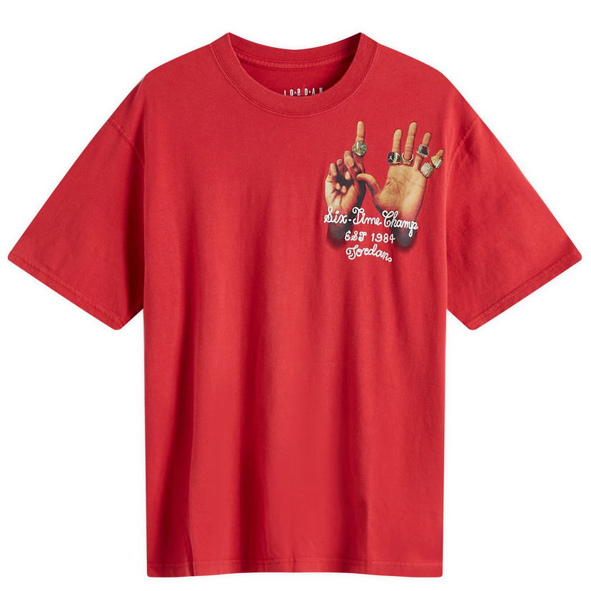 T-paita Jordan Graphic 6 Ring T-Shirt Punainen | HM7275-636