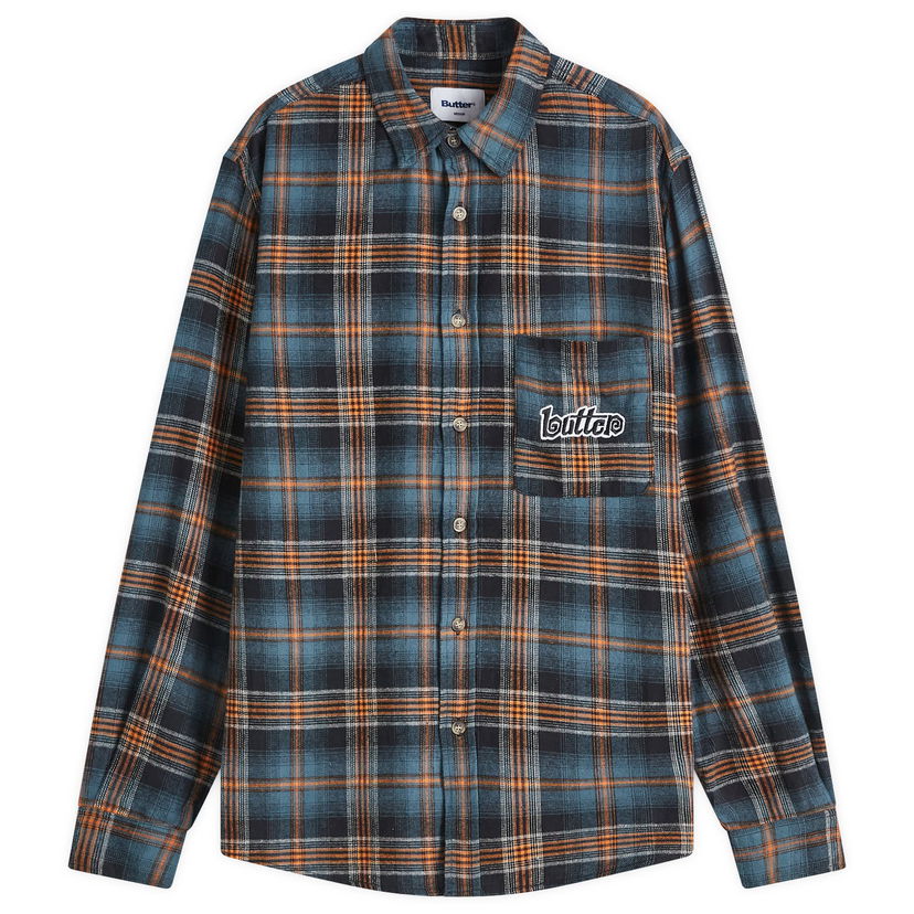 Paita Butter Goods Swirl Plaid Shirt Sininen | BGQ4240100-BLO