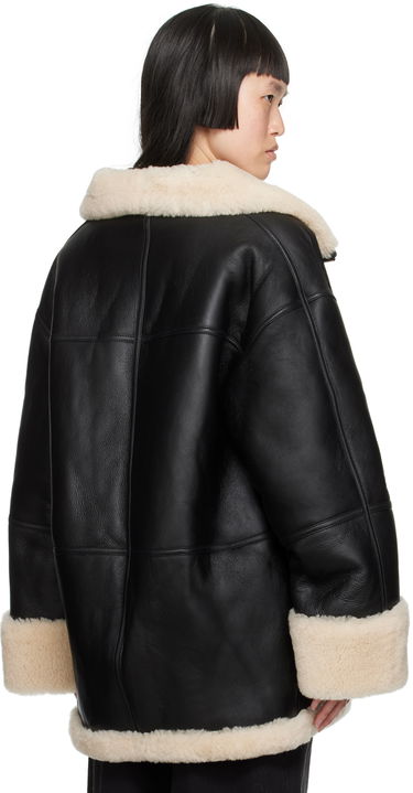 Takki TOTEME TOTEME Signature Shearling Jacket Musta | 214-122-606, 2