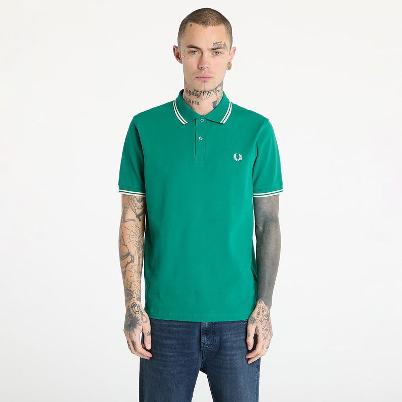 Poolopaita Fred Perry Fred Perry Twin Tipped Shirt Vihreä | M3600 Y37