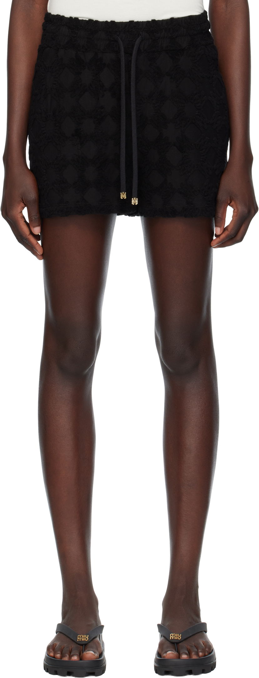 Shortsit AMIRI AMIRI MA Quad Toweling Shorts Musta | AWJYSH1014