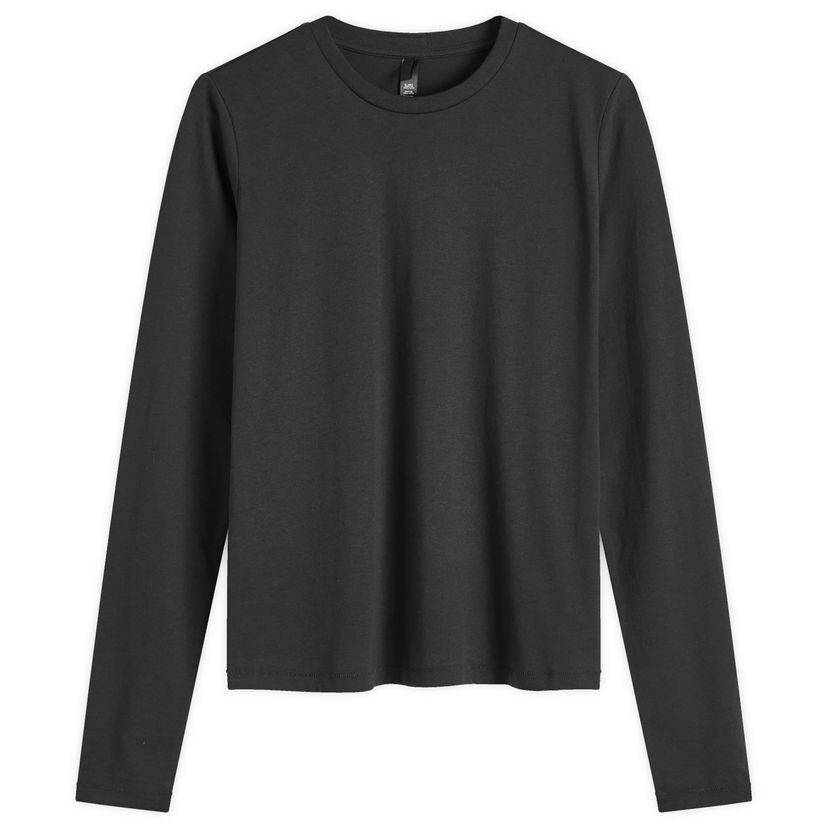 T-paita SKIMS Relaxed Fit Long Sleeve T-Shirt, Size Large Musta | LS-LST-6976W-ONYX