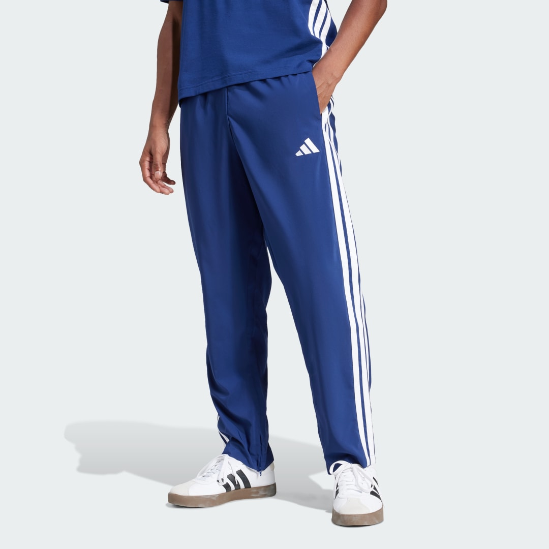 Verryttelyhousut adidas Performance Open Hem 3-Stripes Track Pants Sininen | JE6400, 0