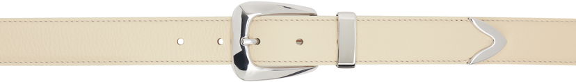 Vyöt Khaite Khaite Benny Leather Belt Beige | 10012-914