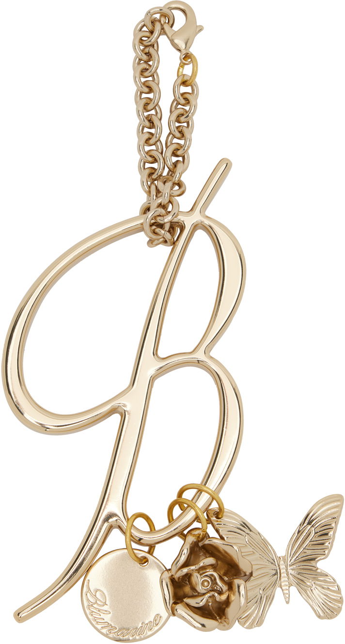 Avaimenperät Blumarine Blumarine Logo Letter "B" Keychain with Rose and Butterfly Charms Metallinen | P444W090A