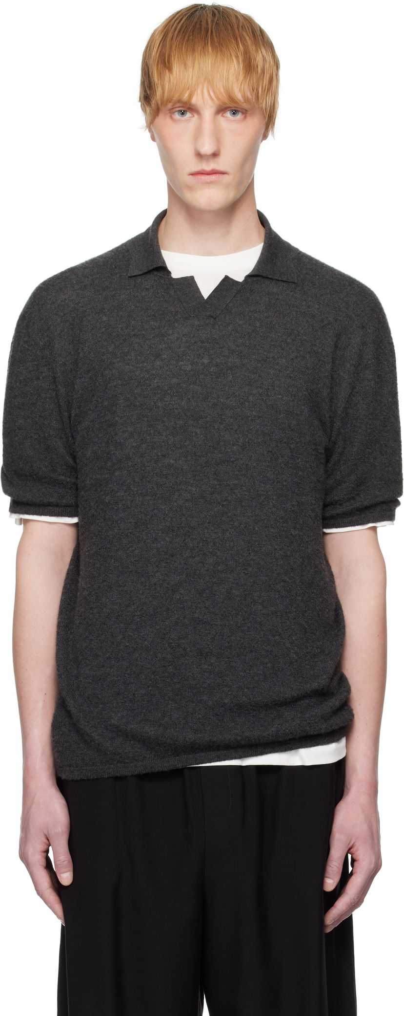 Villapaita The Row The Row Isao Knit Polo Harmaa | 947-Y498