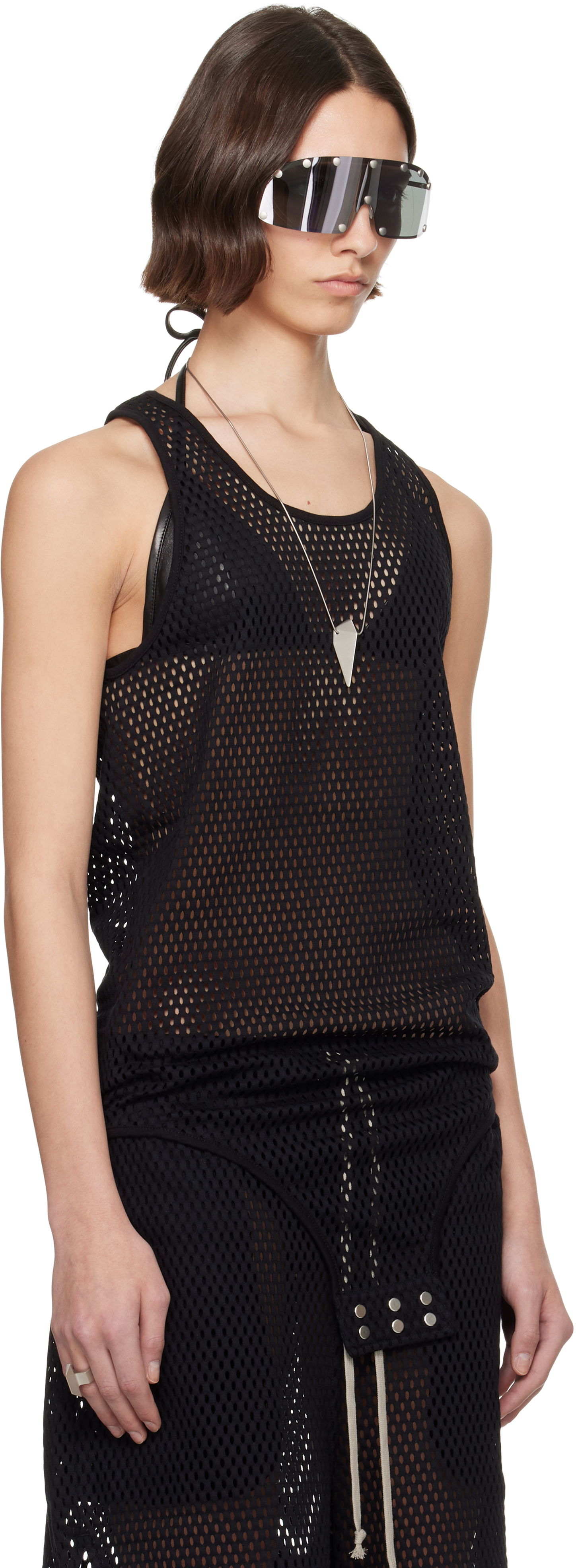 Tankkitoppi Rick Owens Rick Owens Champion Edition Basketball Mesh Tank Top Musta | CW01E1680 CHONET, 1