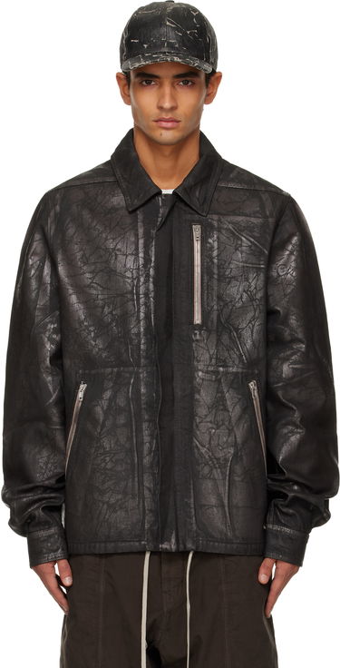 Takki Rick Owens Rick Owens DRKSHDW Concealed Zipfront Denim Jacket Musta | DU02E7775 BZMC, 0