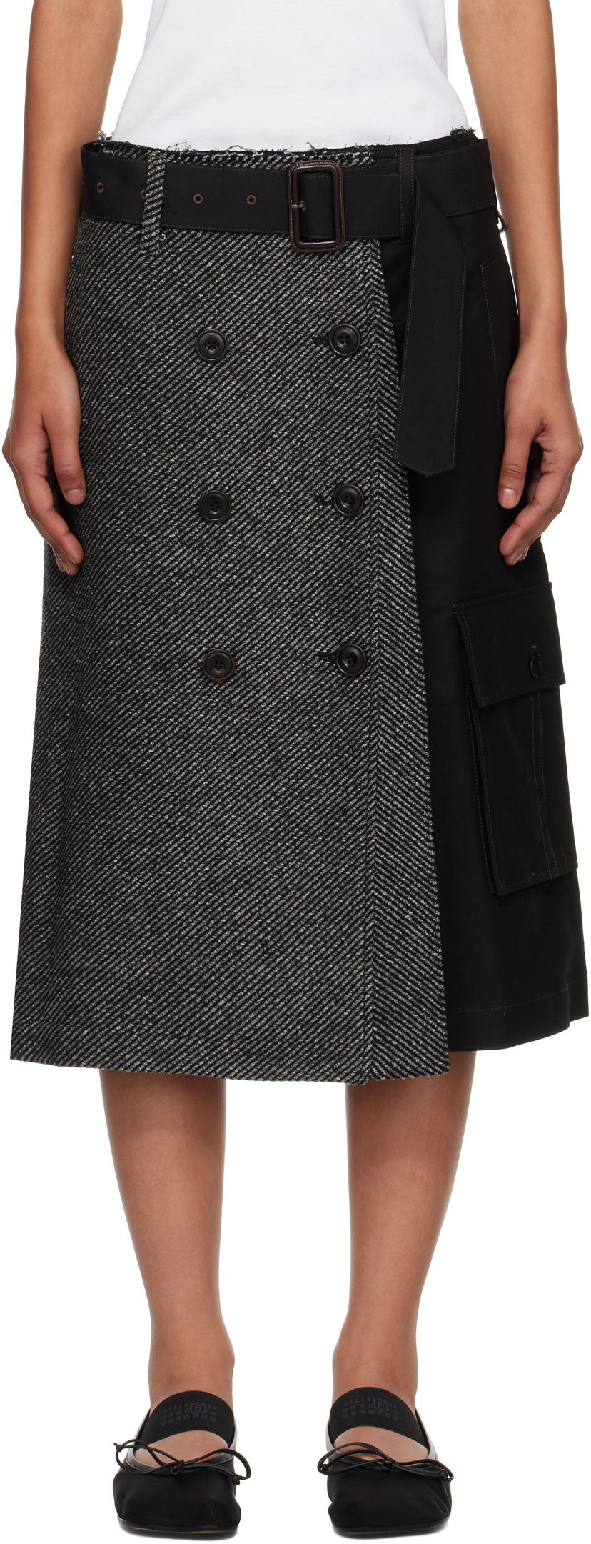 Hame Andersson Bell Andersson Bell Whitney Trench Pleated Midi Skirt Musta | apa848w