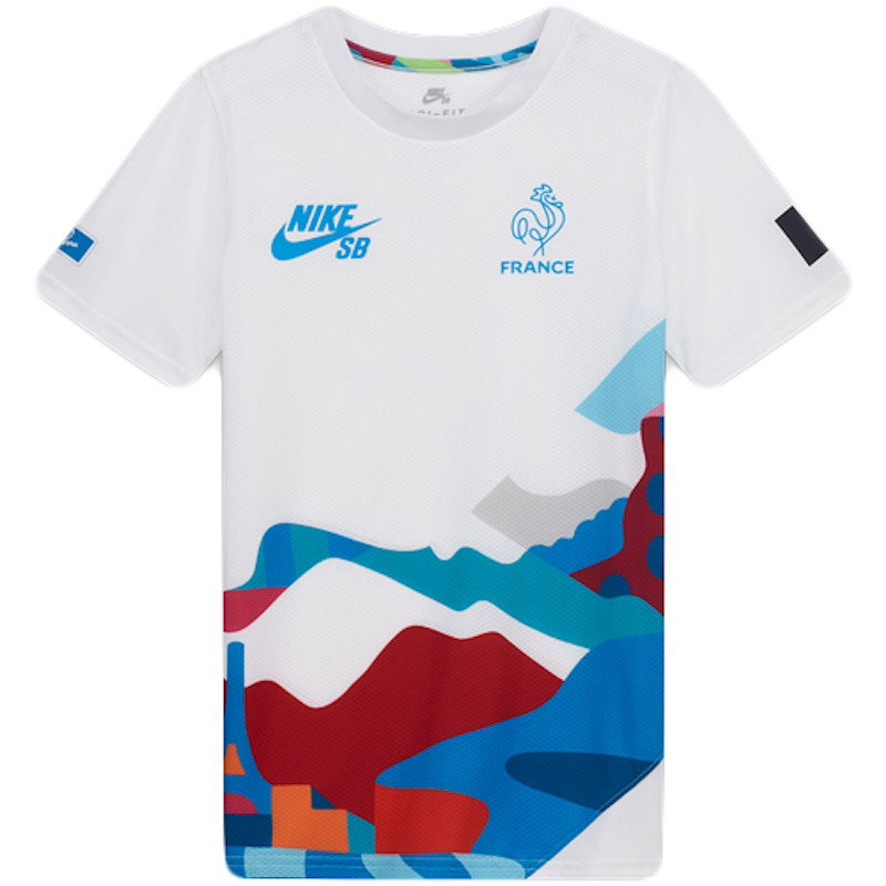T-paita Nike SB Parra France Federation Kit Youth Jersey Valkoinen | CZ9397-100