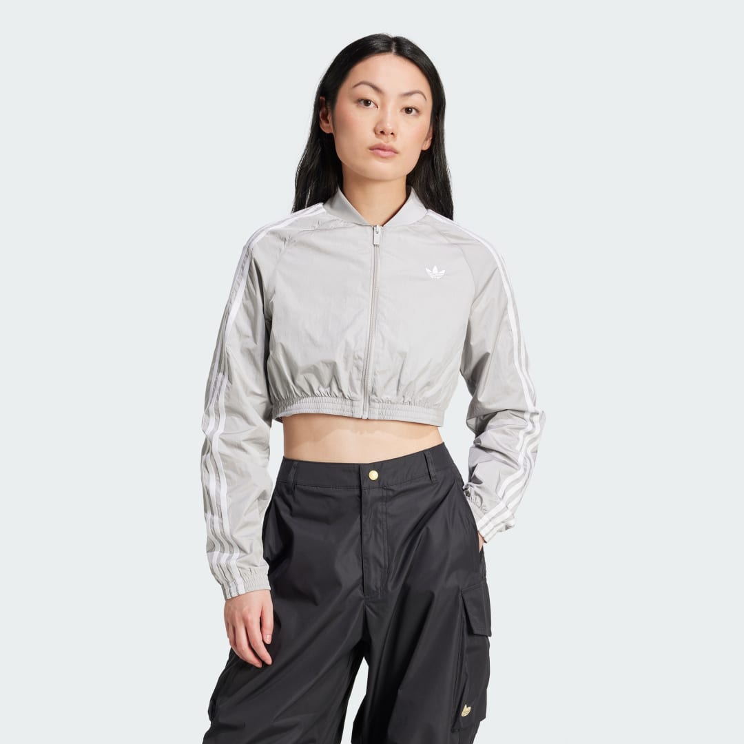 Bomber-takki adidas Performance Adicolor Teamgeist Cropped Jacket Harmaa | JD0266, 0