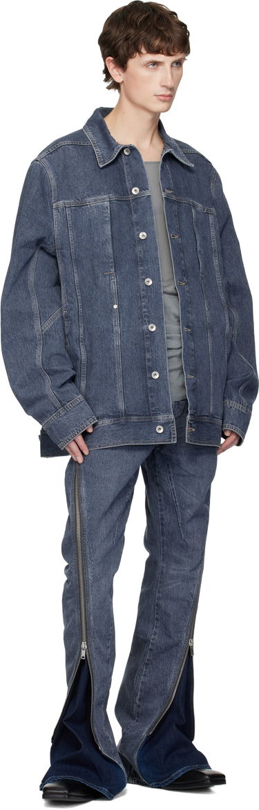 Jeans Rick Owens DRKSHDW Concordians Bolan Banana Zipped Denim Jeans Sininen | DU02E7363 DGY, 3