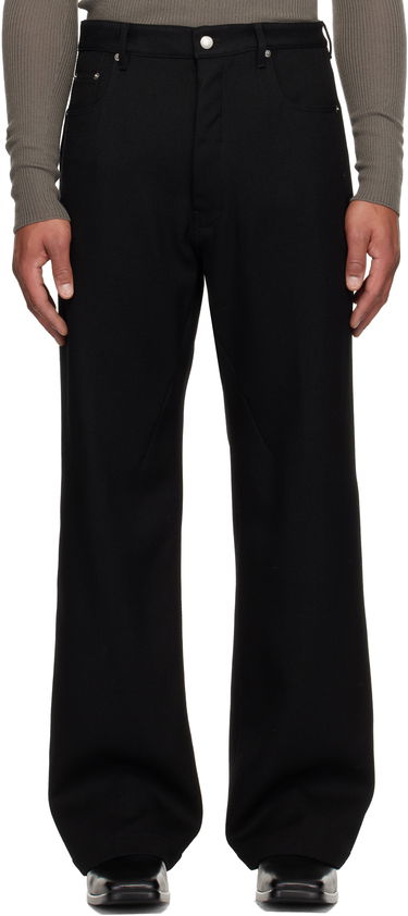 Housut Rick Owens Concordians Geth Wide-leg Twill Trousers Musta | RU02E1333 WD, 0