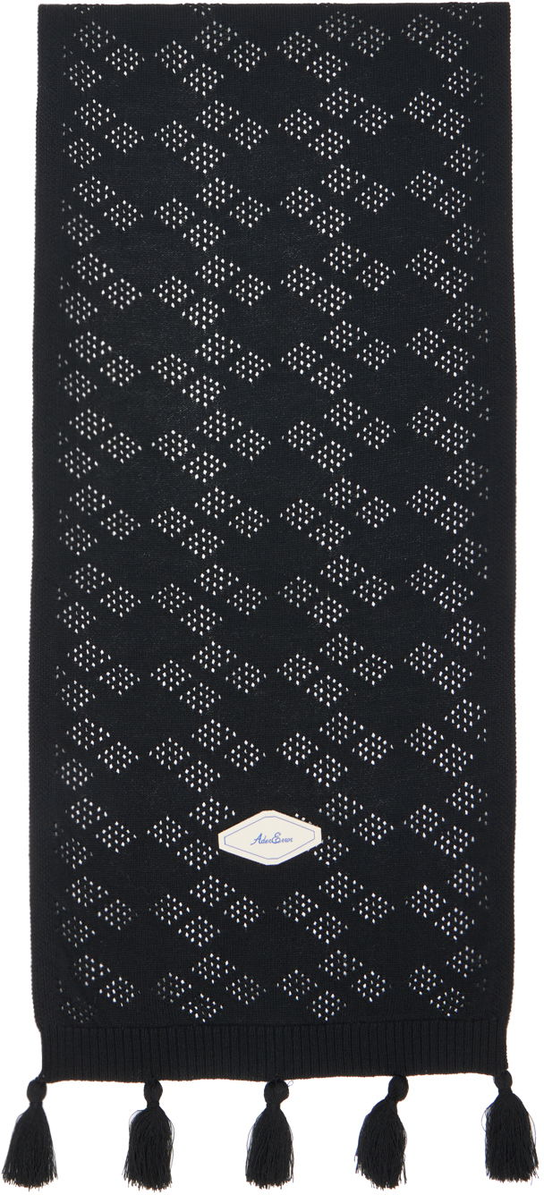 Huivi ADER ERROR Knitted Scarf with Tassels Musta | BMADSSAC0402BK