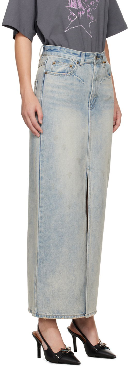 Hame We11done We11done Washed Denim Maxi Skirt Sininen | WD-DS2-24-373-W-SK, 1