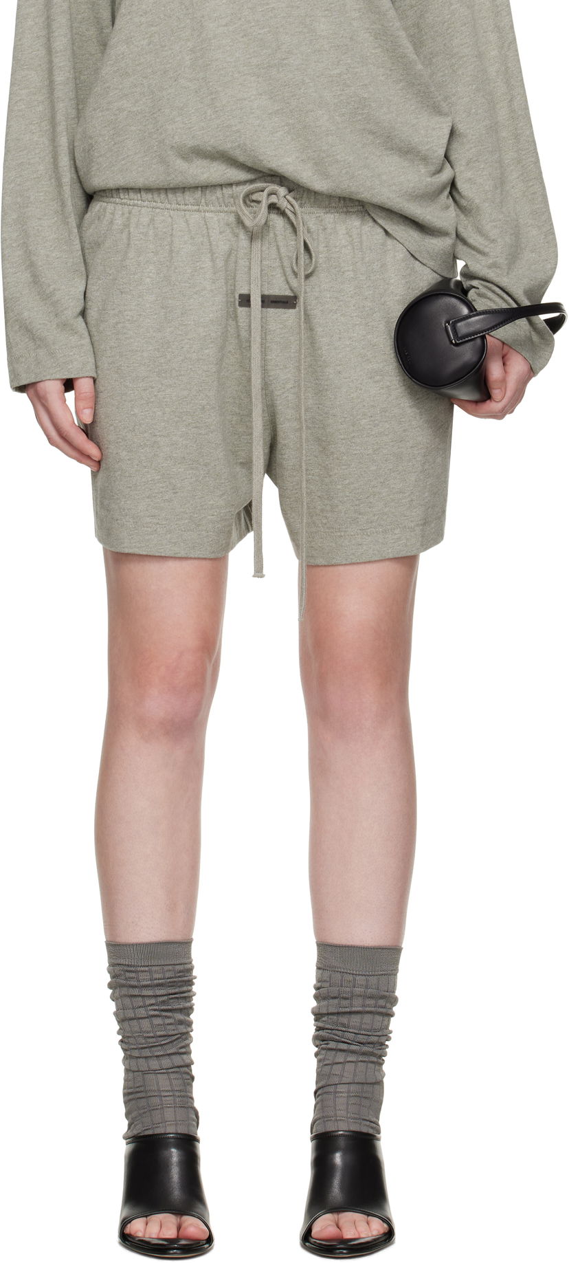Shortsit Fear of God ESSENTIALS Soccer Drawstring Shorts Harmaa | 160SP255655FW