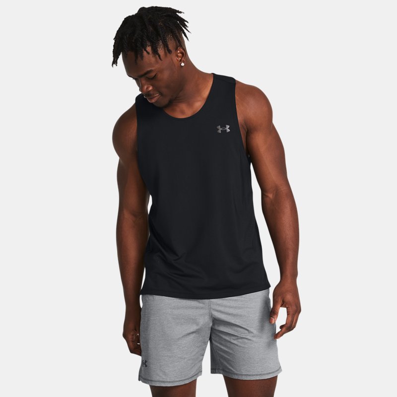 Tankkitoppi Under Armour Elite Launch Reflective Running Tank Top Musta | 1382608-001