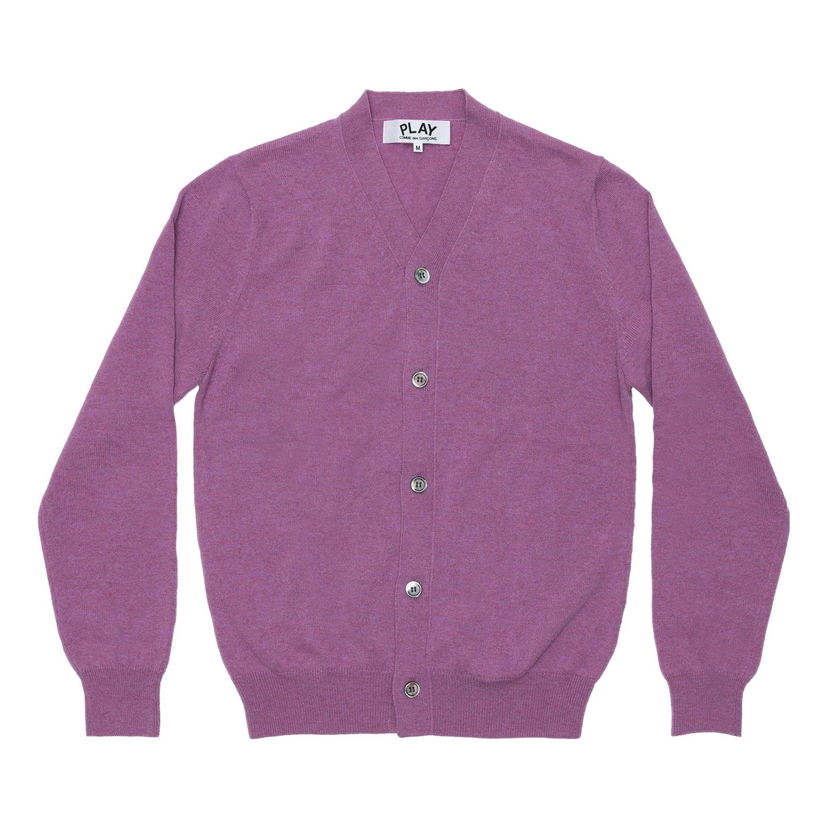 Villapaita Comme des Garçons PLAY Cardigan With Sleeve Emblem Violetti | AZ-N092-051-4