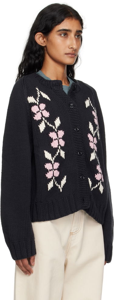 Villapaita YMC YMC Atomic Knit Cardigan Musta | Q8YME, 1