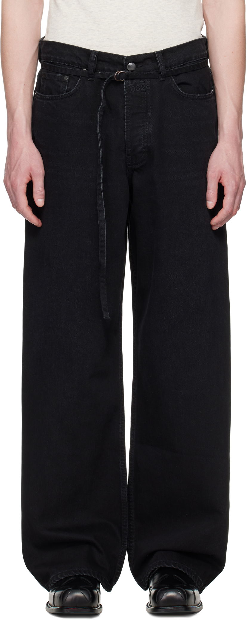 Jeans 032C 032c Down To Earth Wide Leg Jeans Musta | S25-URD-1062-050