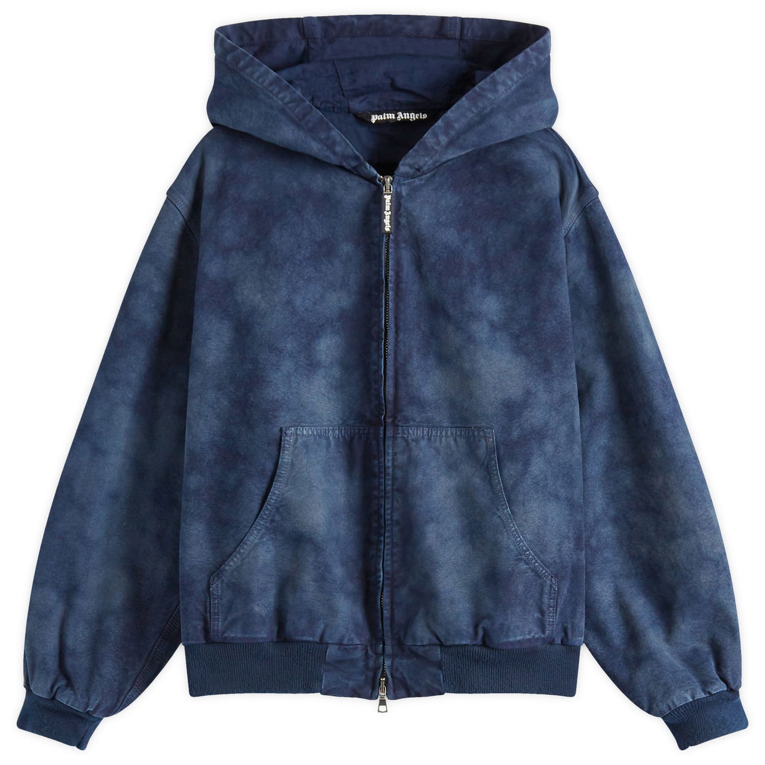 Huppari Palm Angels Palm Angels Bomber Jacket with Hood Sininen | PMEH035S25FAB0024949, 1