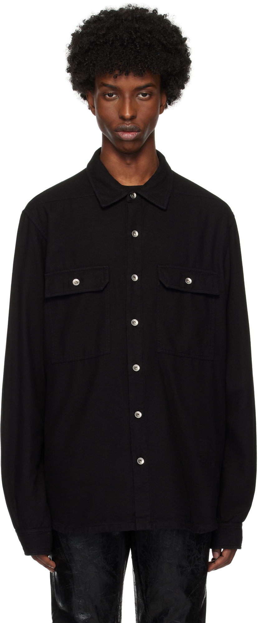 Paita Rick Owens Outershirt Shirt Musta | DU02D2296 CFL