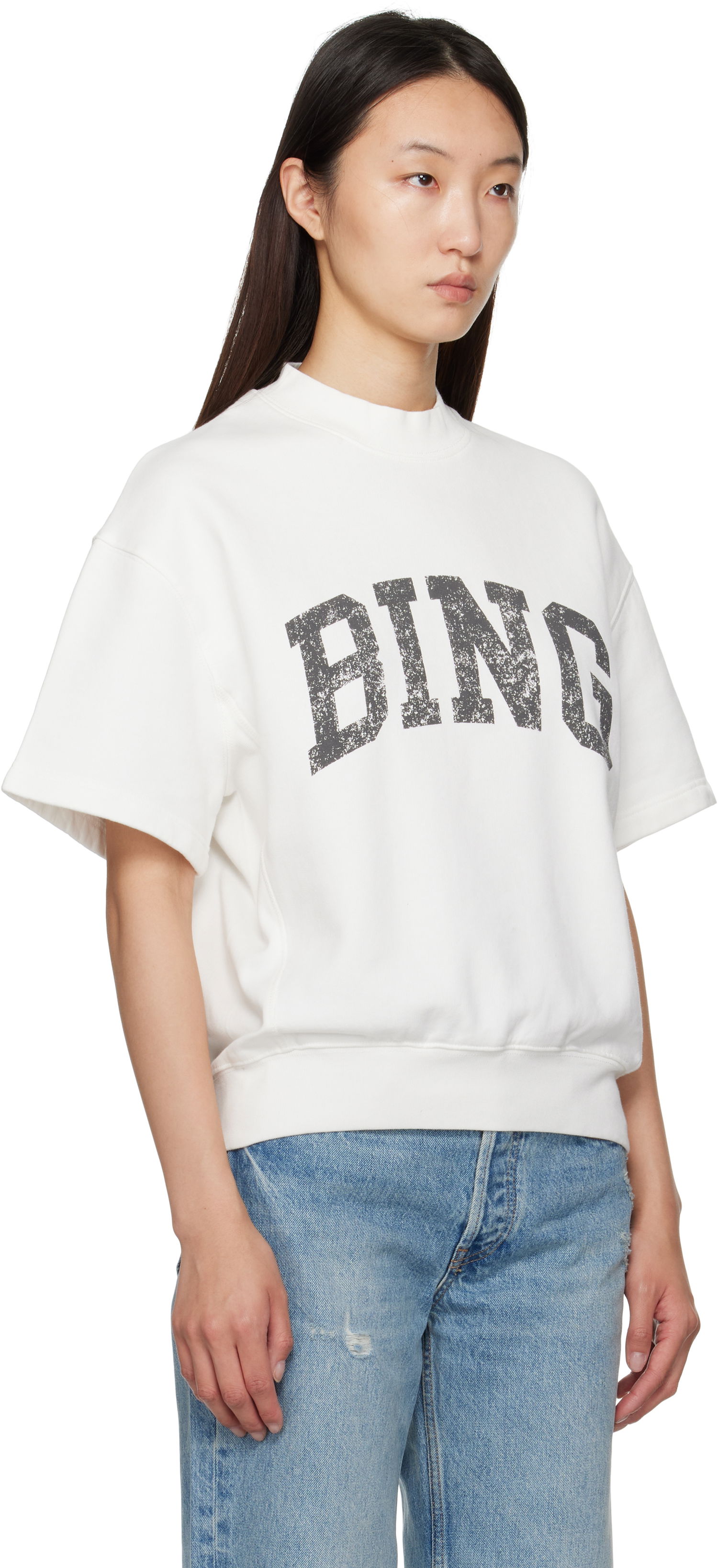 Huppari Anine Bing ANINE BING Jay 'Bing' Sweatshirt Valkoinen | A-08-11002-OFW1, 1