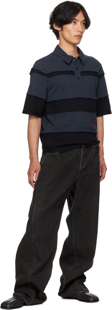 Poolopaita Eckhaus Latta Eckhaus Latta Striated Polo Tummansininen | 1401-EL-PF25-M, 3
