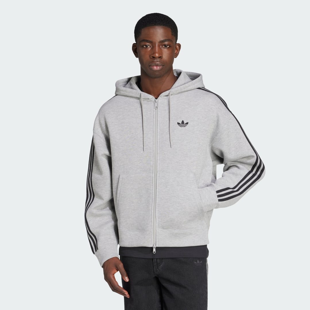 Huppari adidas Performance Adicolor Spacer Oversize Hoodie Harmaa | JW5965, 0