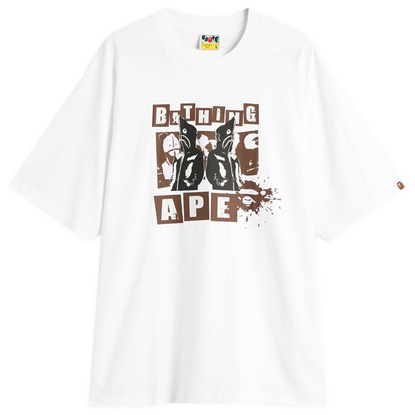 T-paita BAPE Graffiti BAPE Logo T-Shirt Valkoinen | 001TEL801342M-WHT