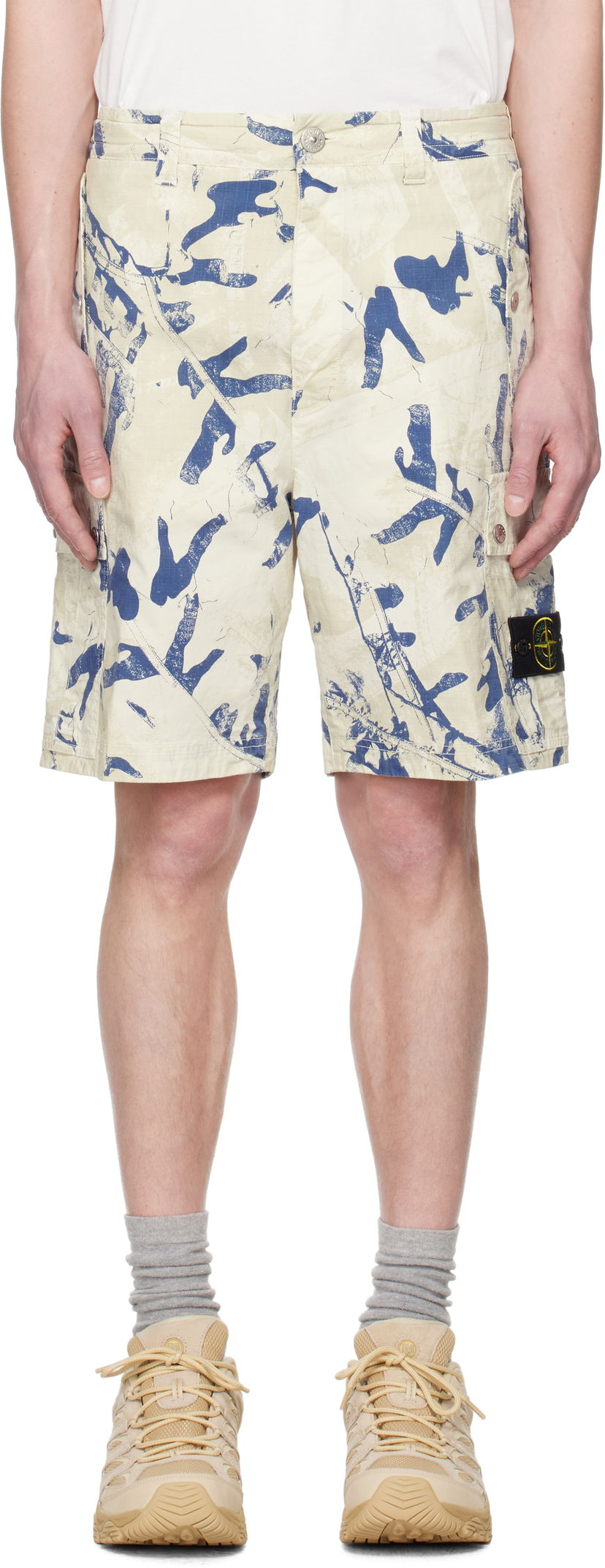 Shortsit Stone Island Stone Island Bermuda Comfort Cargo Shorts Beige | K1S15 L100004 S00E1