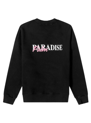 Villapaita Palm Angels Paradise Palm Classic Crew Neck Musta | PWBA017S23FLE0051001