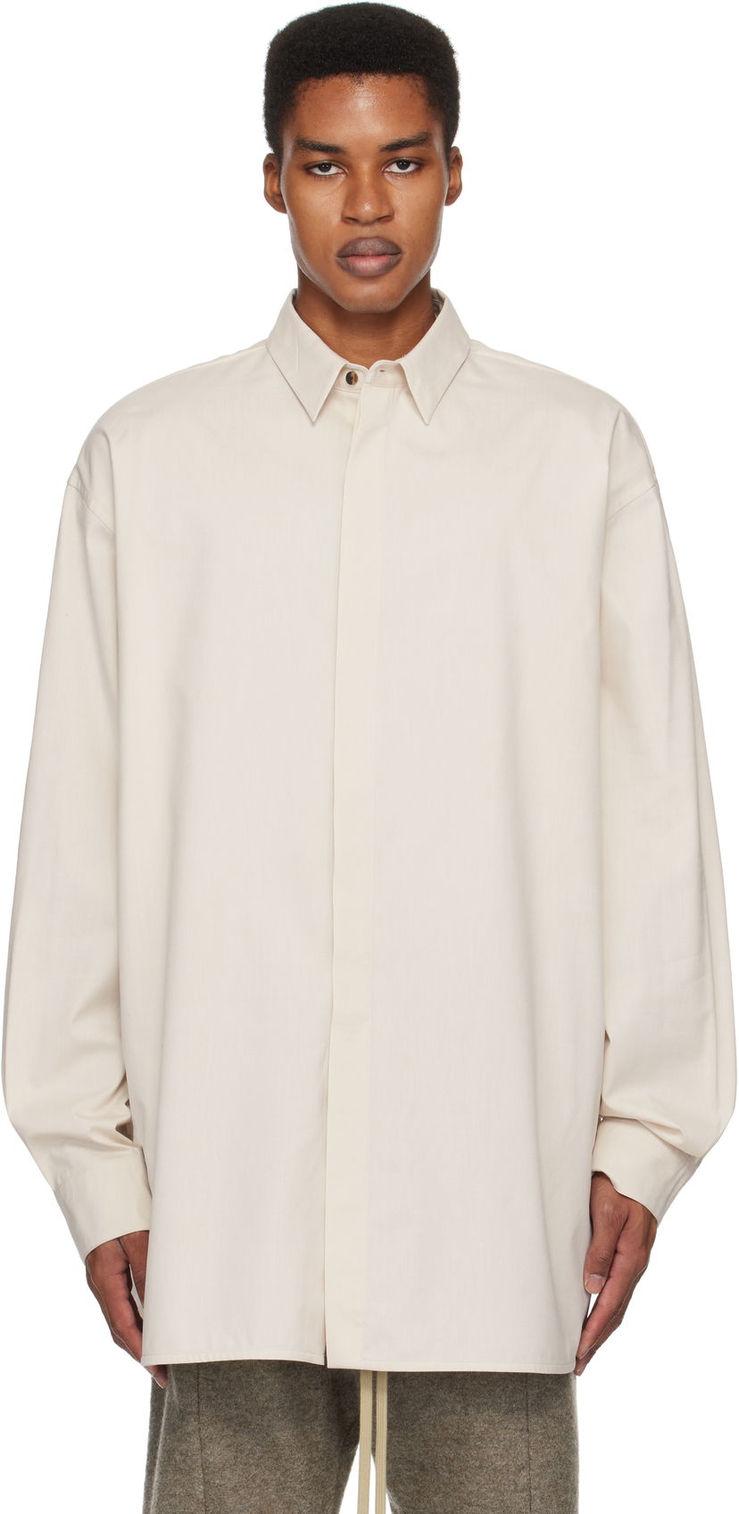 Paita Fear of God Vented Button Up Shirt Beige | FG24FW50-1013OXF