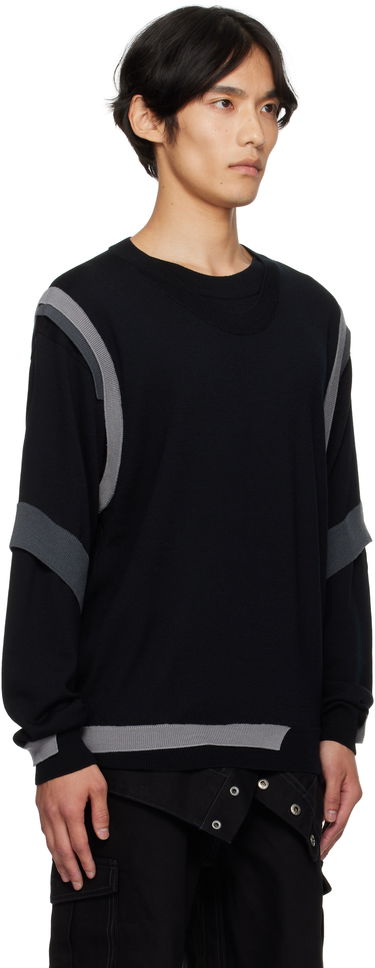 Villapaita Andersson Bell Layered Crewneck Sweater Musta | atb1334m, 1