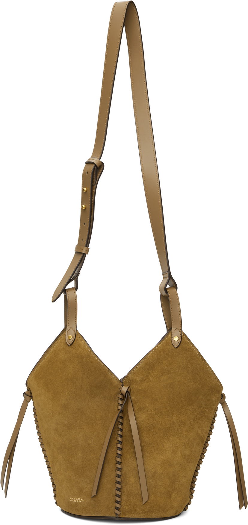 Käsilaukku ISABEL MARANT Isabel Marant Tampa Mini Suede Shoulder Bag Ruskea | PM0067FA-C2C13M