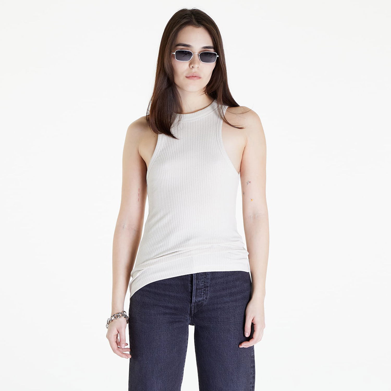 Tankkitoppi Han Kjøbenhavn Light Ribbed Racer Top Beige | M-132460, 1
