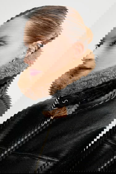 Takki STAND STUDIO Kia Transitional Oversize Faux Fur Jacket Musta | 66575.9412, 4