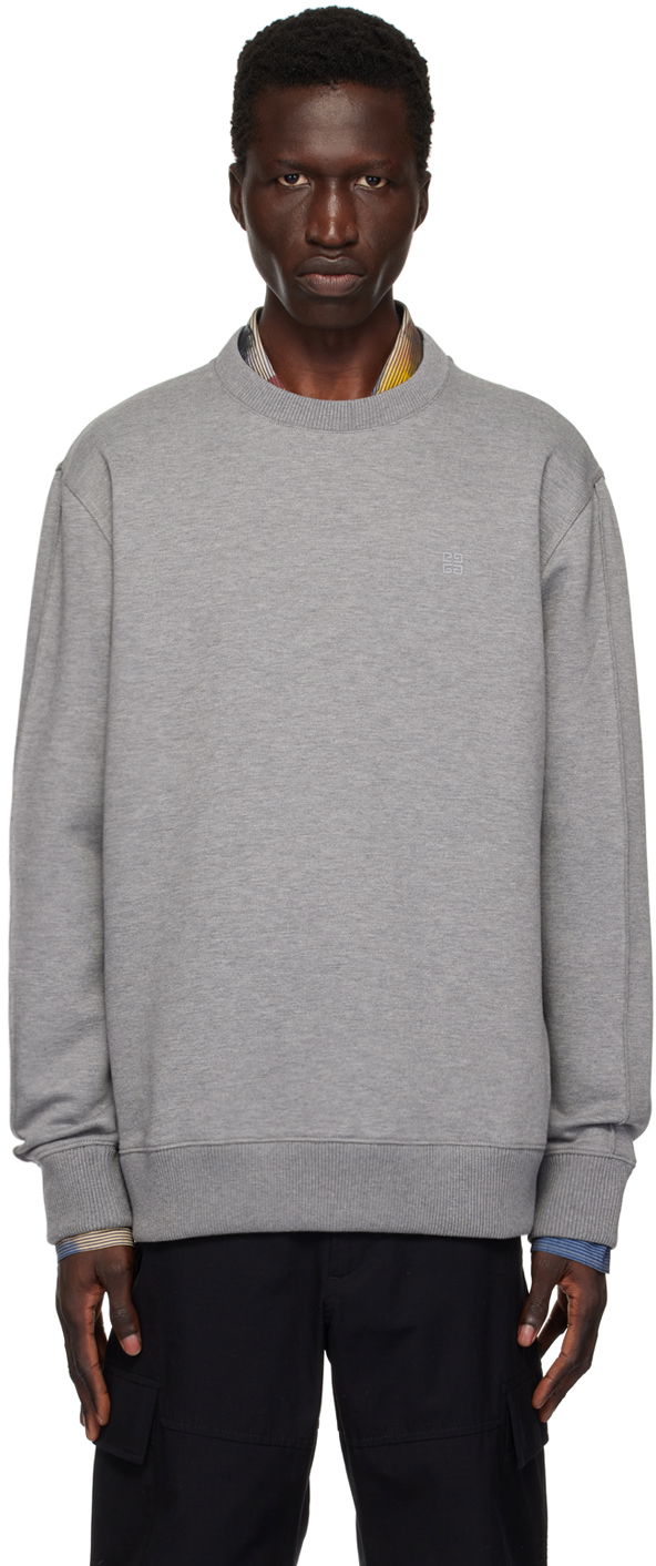 Villapaita Givenchy 4G Logo Embroidered Sweatshirt Harmaa | BMJ0HB3YMC050