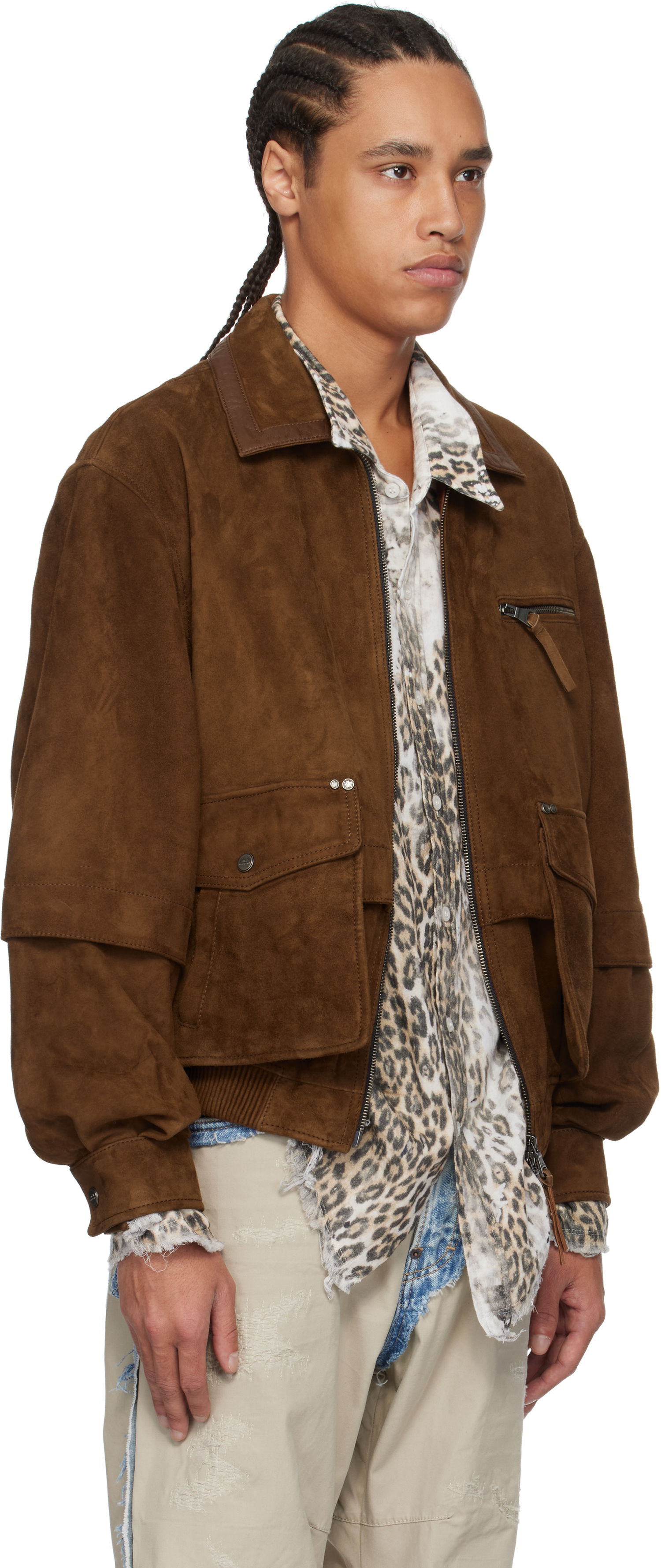 Bomber-takki Andersson Bell Andersson Bell Mikoos Suede Bomber Jacket Ruskea | awa673m, 1