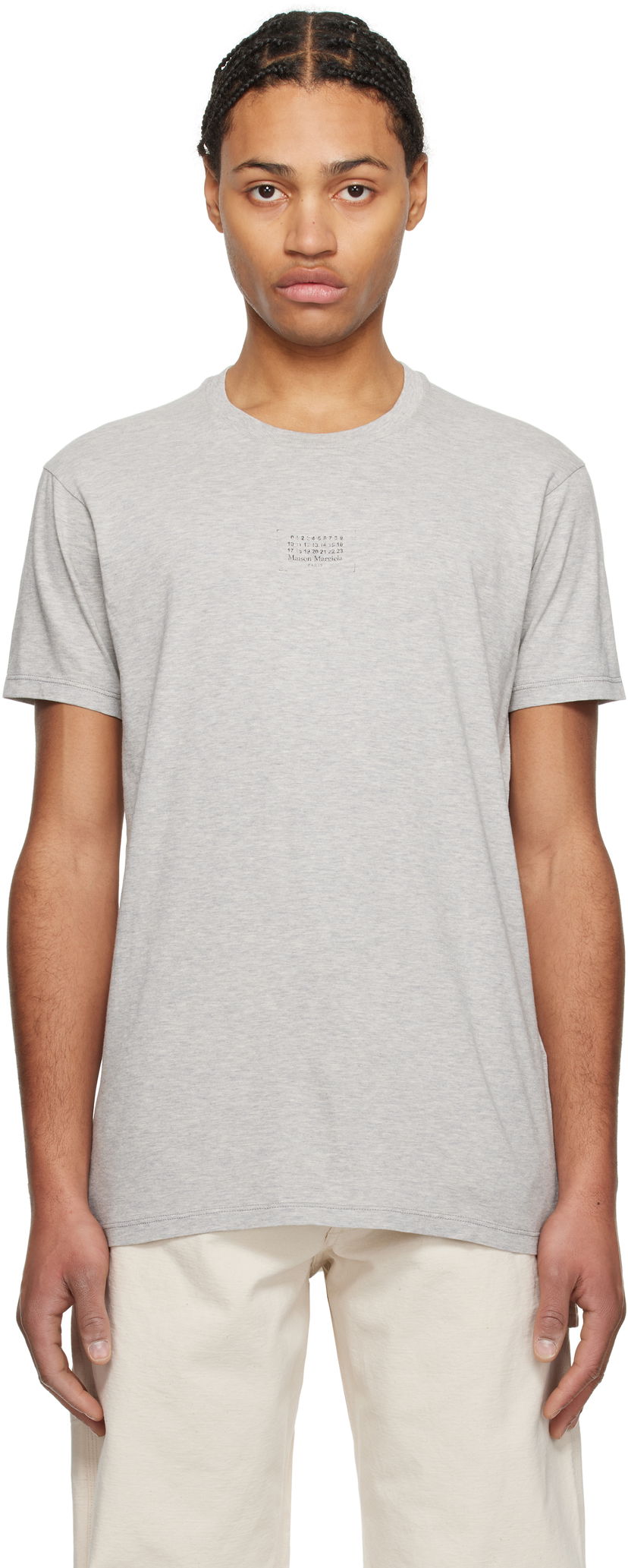 T-paita Maison Margiela Maison Margiela Stamp Logo T-Shirt Harmaa | S50GC0706 M20086