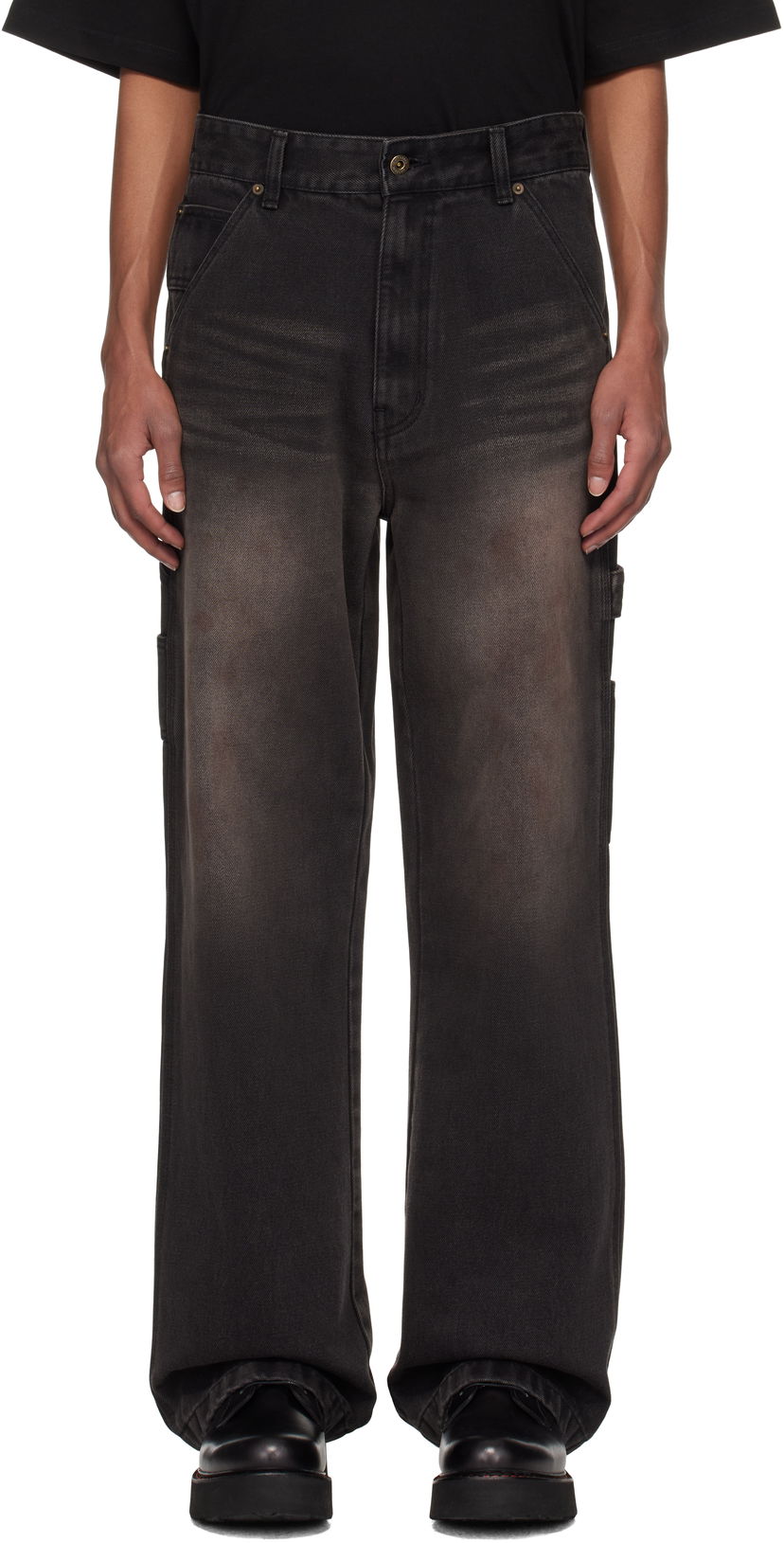 Jeans We11done We11done Carpenter Jeans Musta | WD-DP3-24-338-M-BK