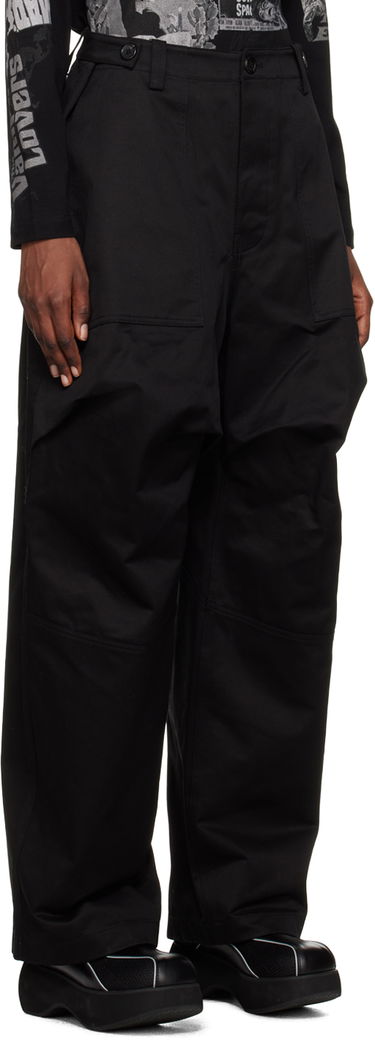Cargo housut We11done We11done Paneled Trousers Musta | WD-PT1-23-238-W-BK, 1
