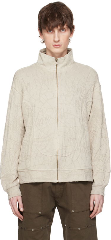 Huppari Serapis Serapis Knit Wave Track Jacket Beige | SS25_TJ_2, 0
