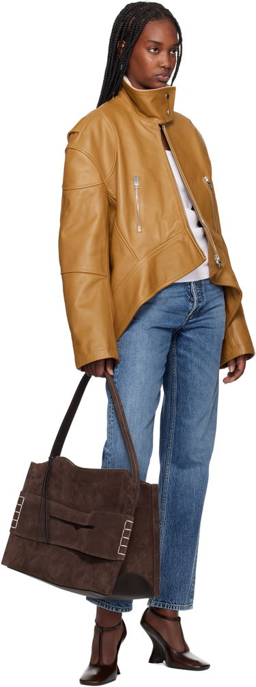 Olkalaukku JW Anderson JW Anderson Large Loafer Suede Shoulder Bag Ruskea | HB0717-LA0364, 3