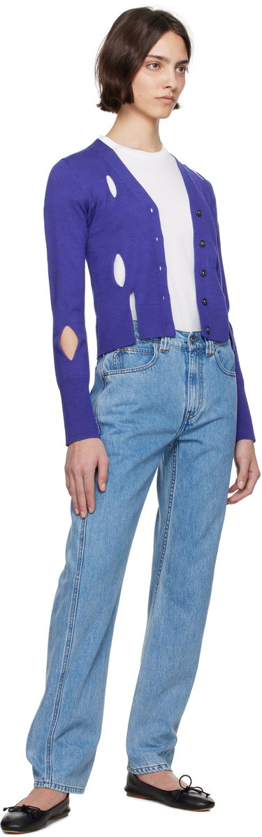 Villapaita JW Anderson JW Anderson Slit Cardigan Violetti | KW1413-YN0440, 3