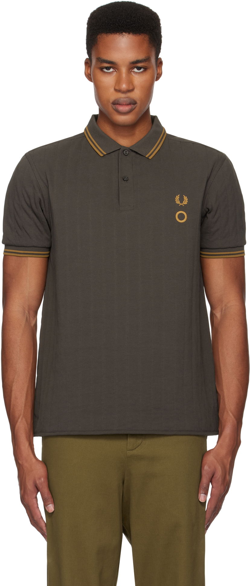 Poolopaita Craig Green Short Sleeve Quilted Polo Vihreä | SM8153
