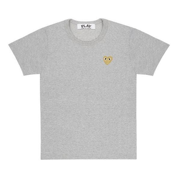 T-paita Comme des Garçons COMME des GARCONS PLAY Gold Heart T-Shirt Harmaa | AZ-T215-051-3