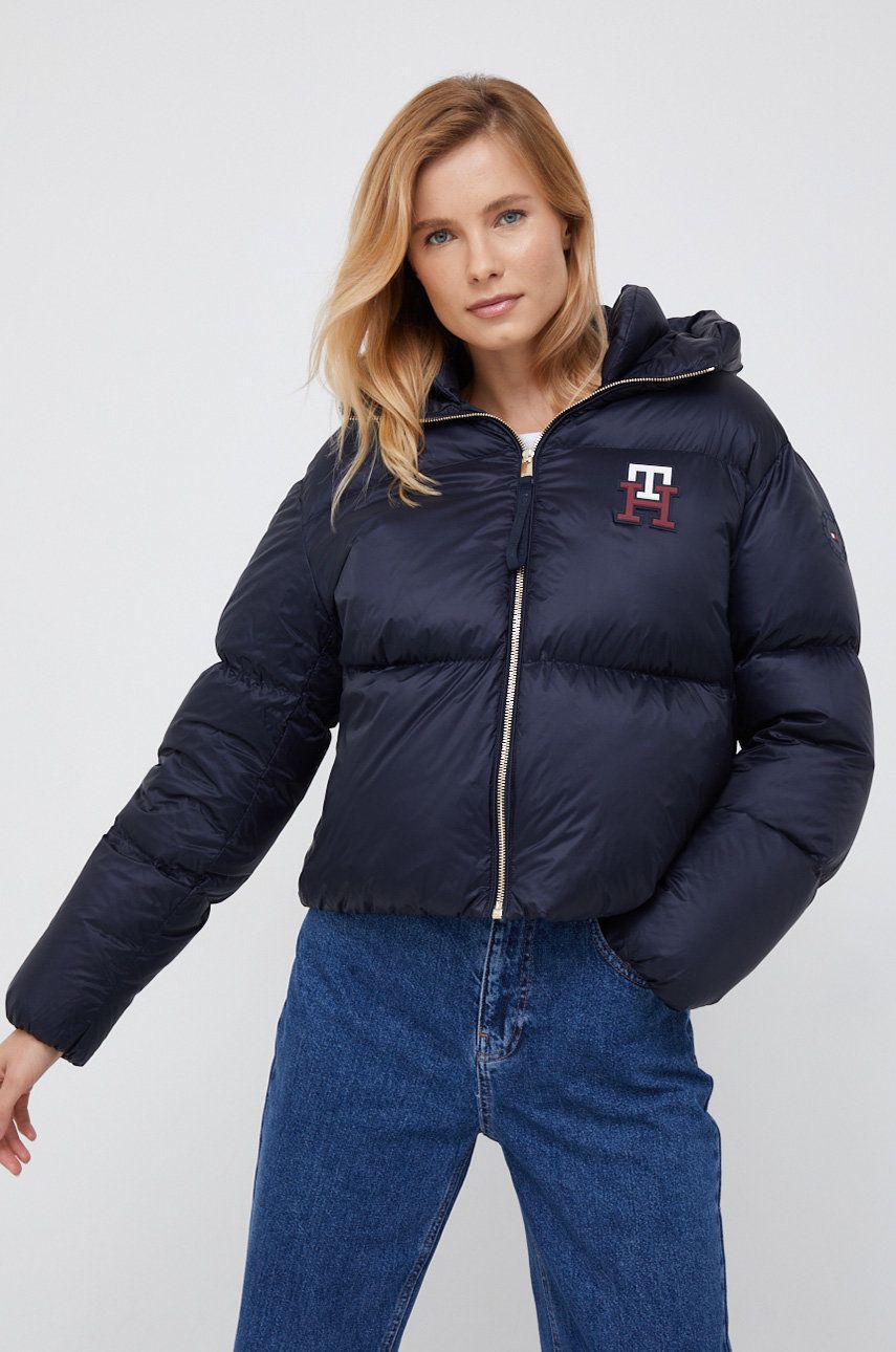 Puffer takki Tommy Hilfiger Puffer Tummansininen | WW0WW37479.9BYY, 0